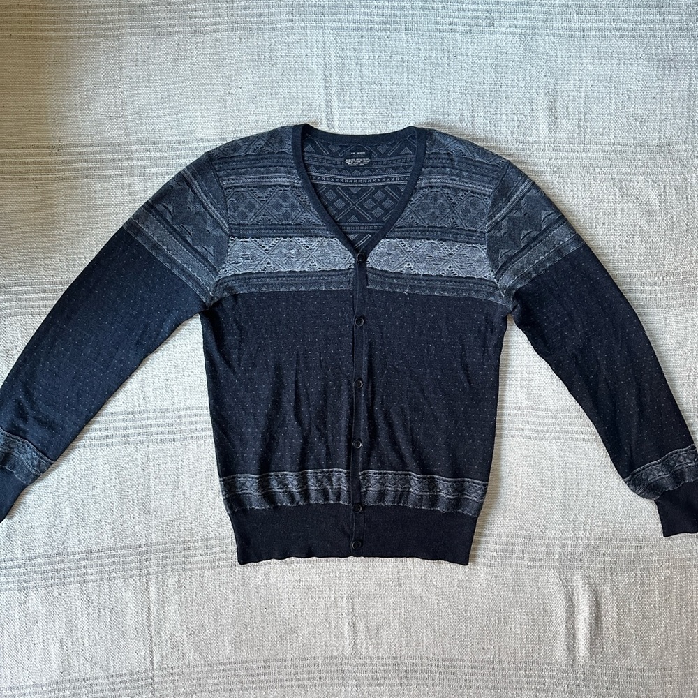 All Saints Wool Button Up Cardigan Sweater (Men’s M)